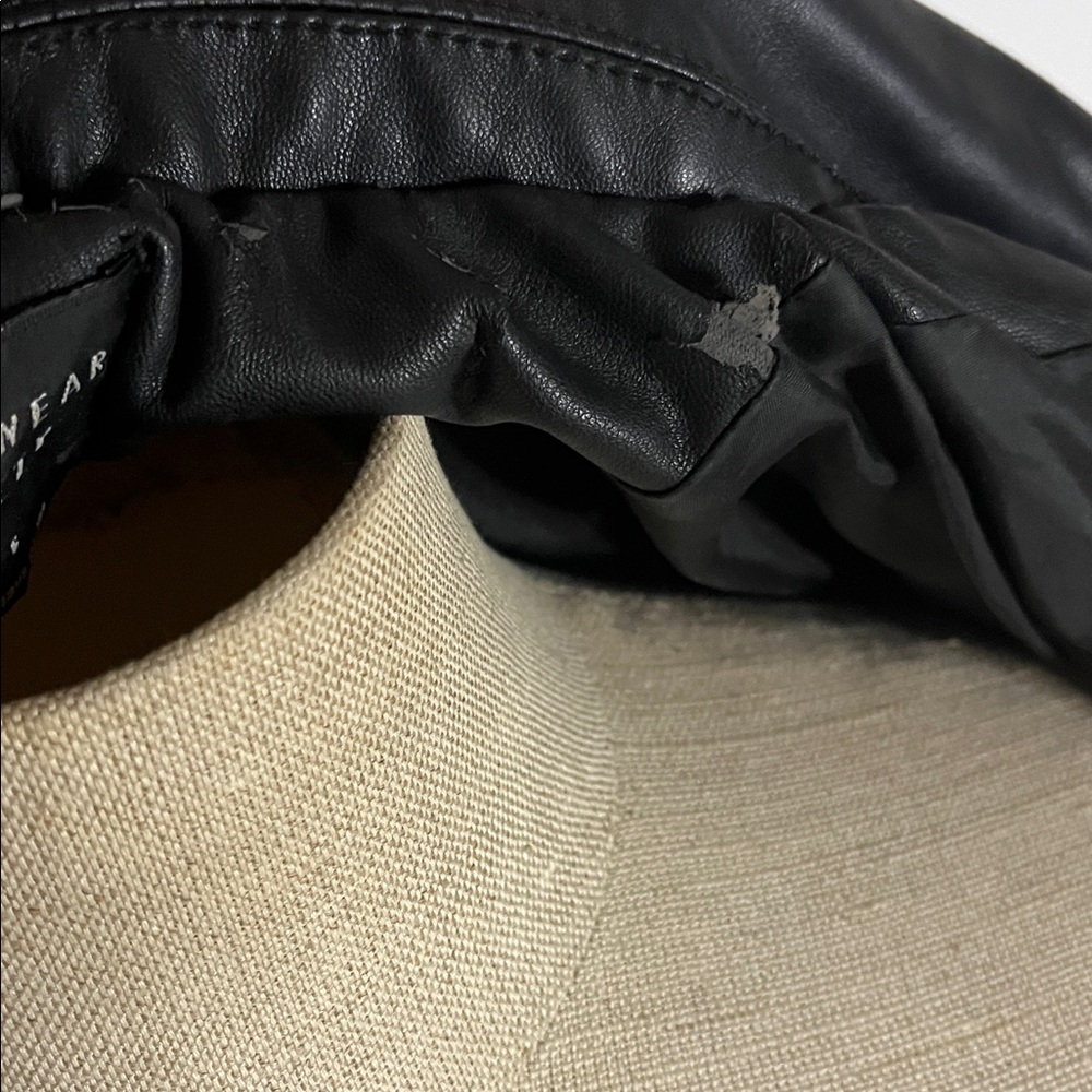 😄Streetwear society faux leather jacket zippers large - Picture 8 of 8